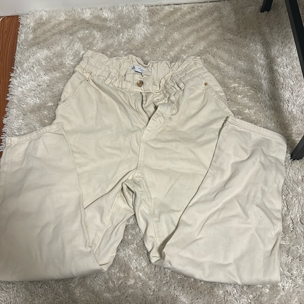 Cream Zara Pants